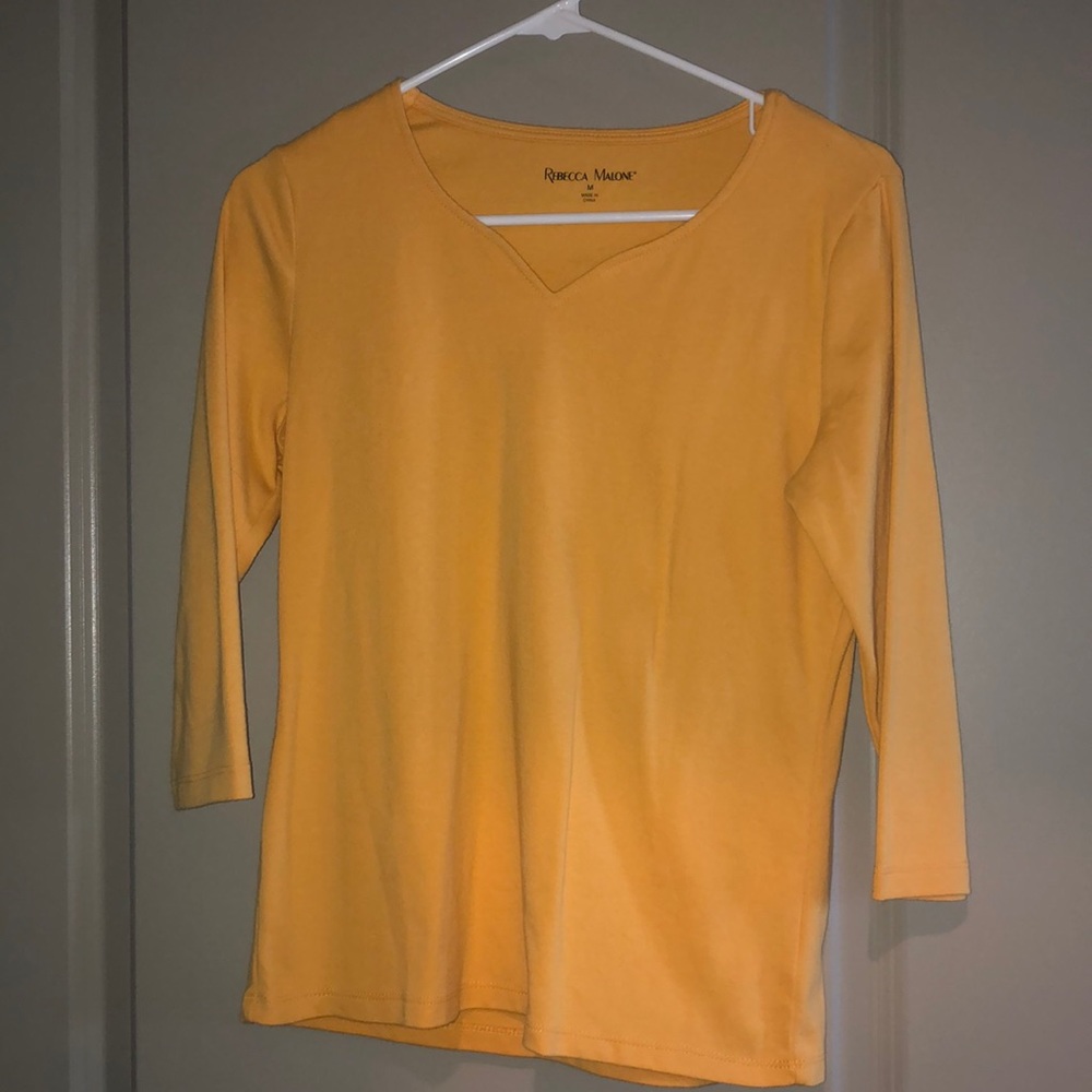 Rebecca Malone Yellow 3/4 sleeve size medium